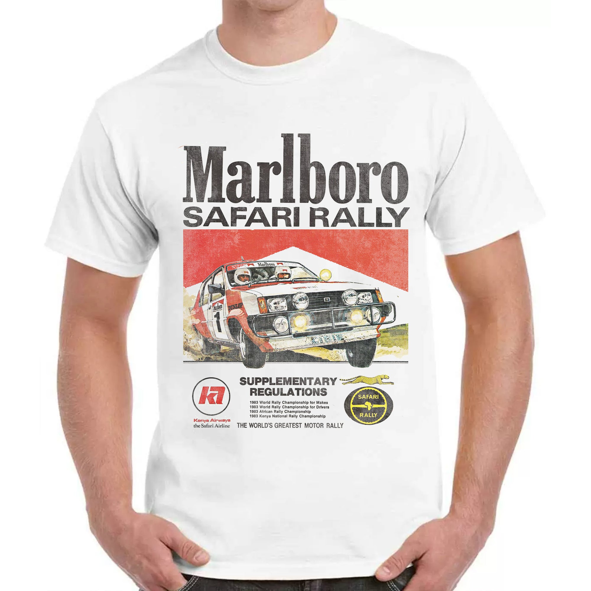 Vintage Graphic T-Shirt, Marlboro, Safari Rally, Racing, Sports