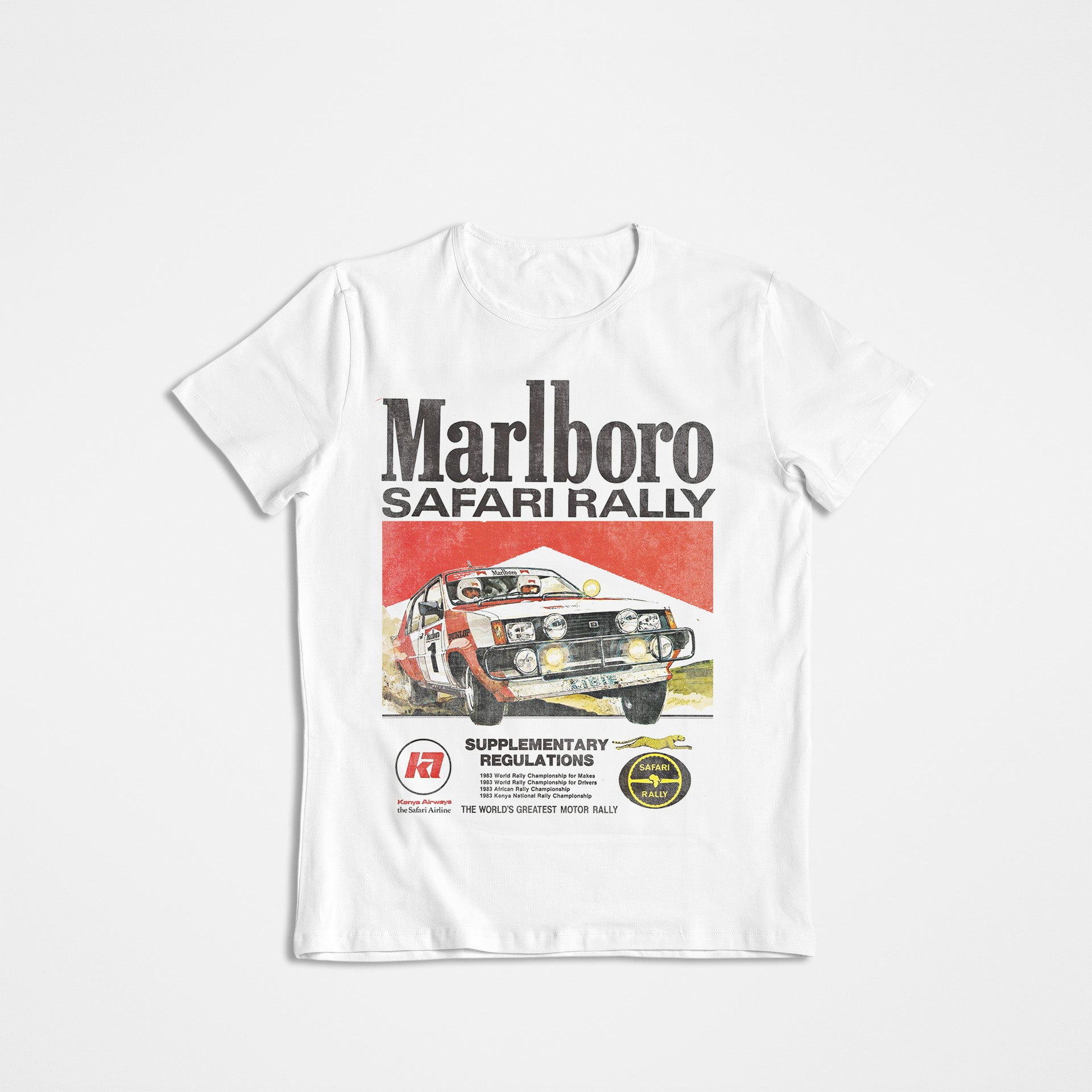 Vintage Graphic T-Shirt, Marlboro, Safari Rally, Racing, Sports