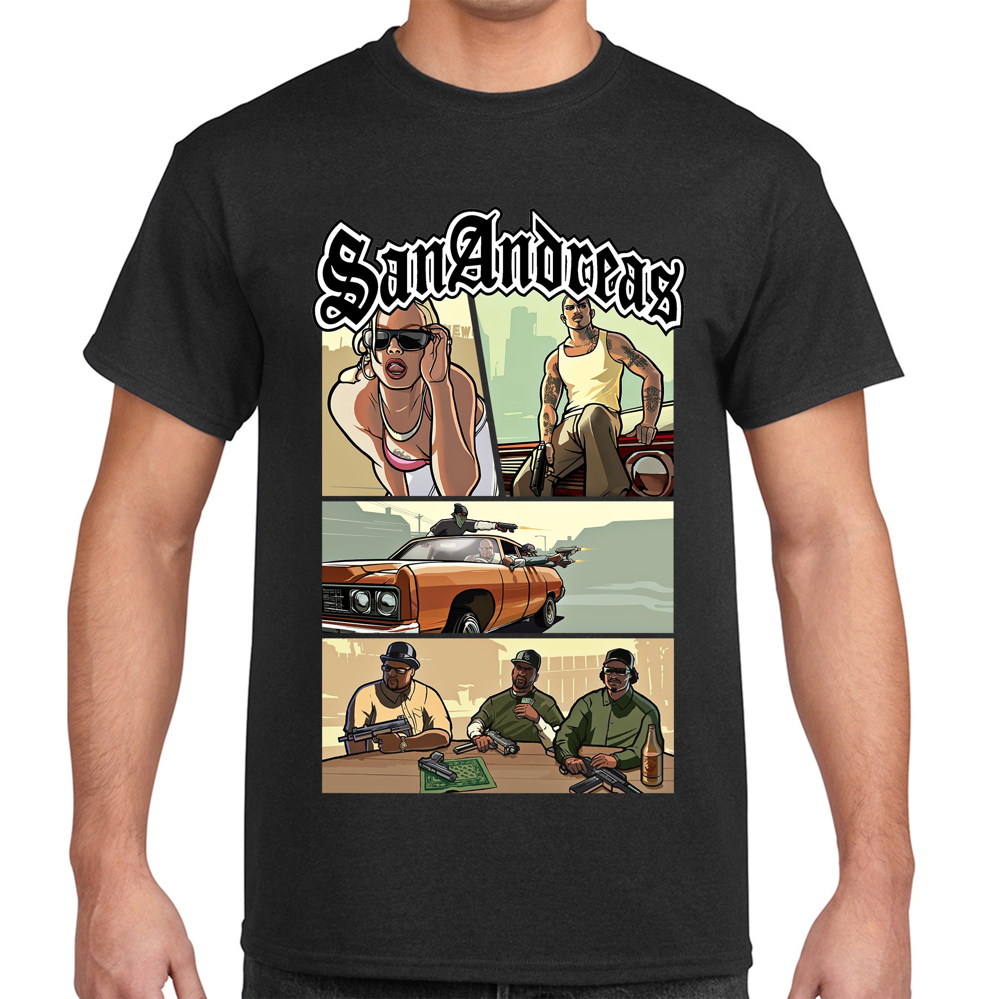 Vintage Graphic T-Shirt, GTA San Andreas, Gaming, Retro