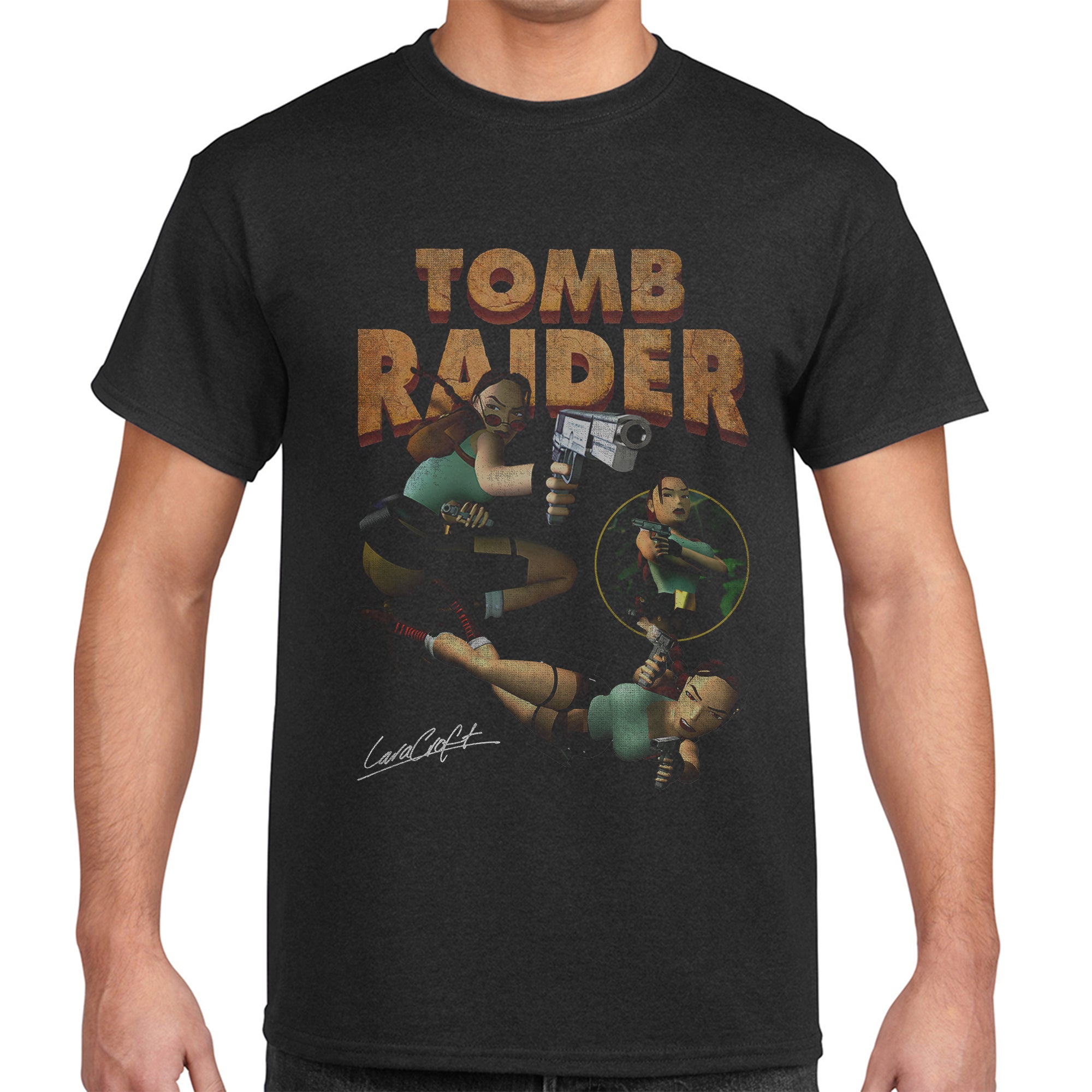 Vintage Graphic T-Shirt, Tomb Raider, Gaming, Retro