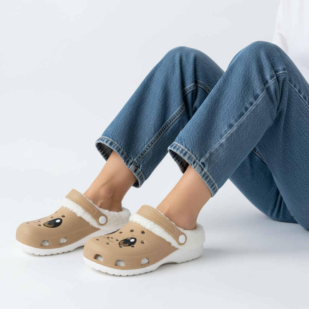 Fleece Lined Clogs, Pokémon Edition [Eevee - White]