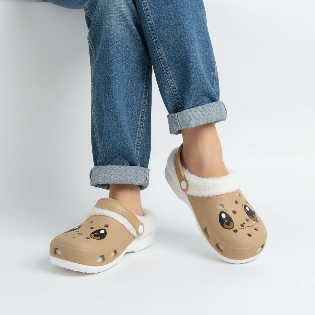 Fleece Lined Clogs, Pokémon Edition [Eevee - White]